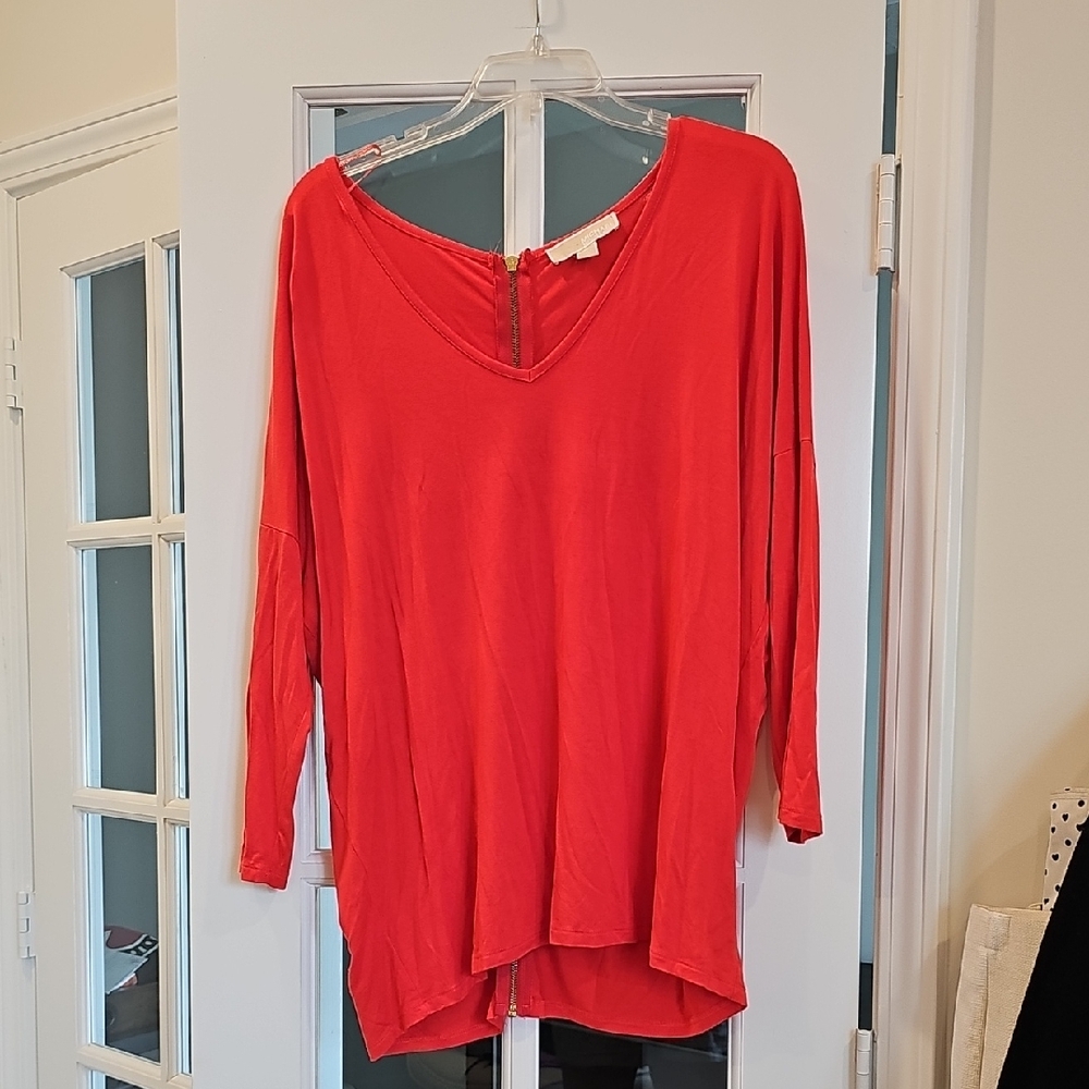 Michael Kors Vibrant Red Top-EUC